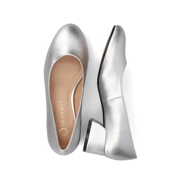 NiB Journee Women's Saarii Pump Evening Heels Silver Size 8.5 M $80 RY1298 - Picture 3 of 4